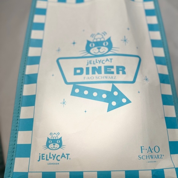 Authentic Jellycat Diner FAO Schwarz Playful Set Hamburger Box and Stickers - Picture 2 of 9